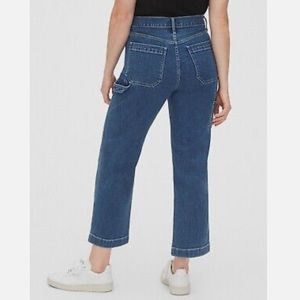 Gap Carpenter Jeans 12” High Rise Stretch Denim Utility Crop Straight Leg